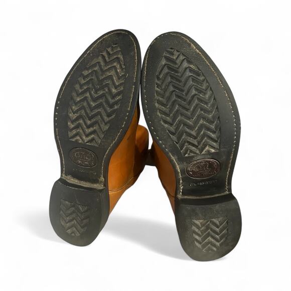 Original Michel Men's Work Brown Boots Size 8.5 Leather Slip Resistant Used - Picture 6 of 7